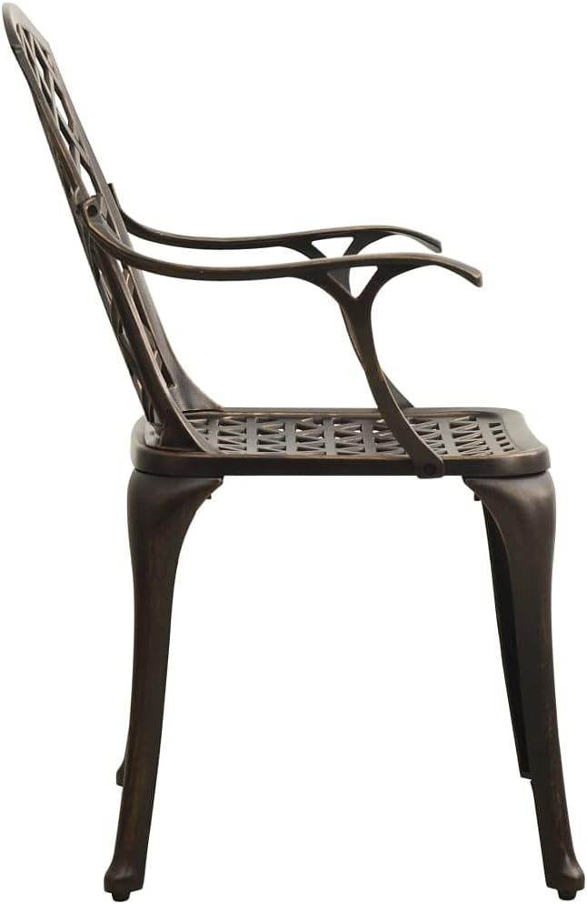 Patio Chairs Outdoor Furniture,Outdoor Chairs,Balcony Furniture,Patio Furniture Set,Front Porch Decor,Patio Furniture Set,2 pcs Cast Aluminum Bronze