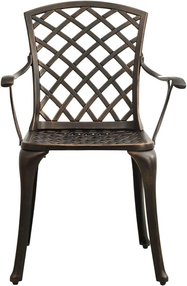 Patio Chairs Outdoor Furniture,Outdoor Chairs,Balcony Furniture,Patio Furniture Set,Front Porch Decor,Patio Furniture Set,2 pcs Cast Aluminum Bronze