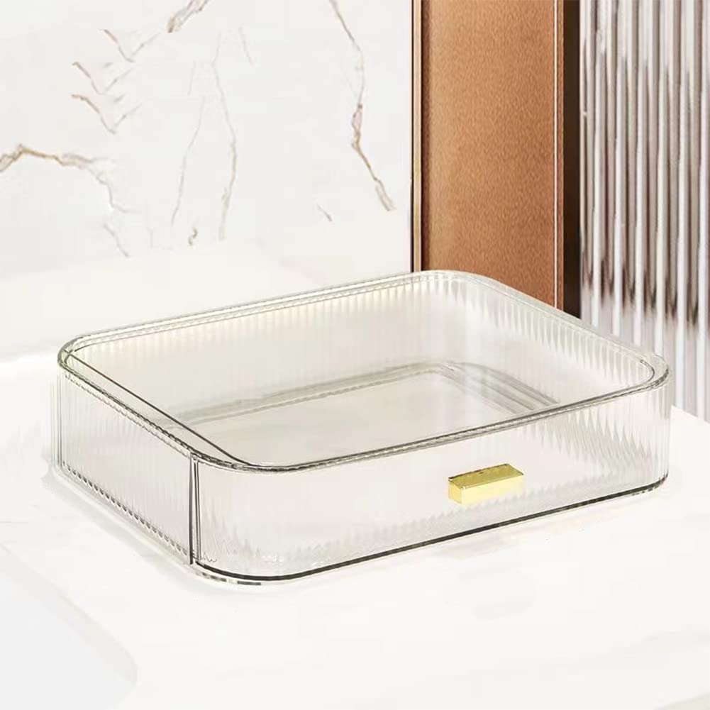 Makeup Organizer with Stackable Drawers, Bathroom Vanity Organizers and Storage, Ideal for Desk and Dresser Countertops, Great for Cosmetics, Skincare, Lipsticks, Nail Care - Green