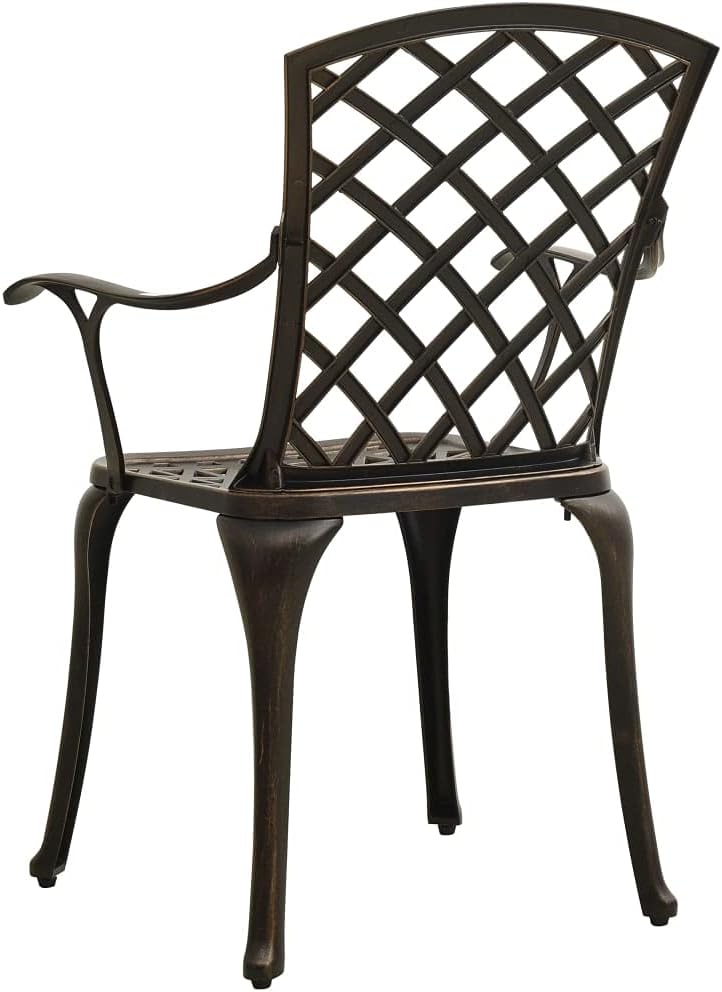 Patio Chairs Outdoor Furniture,Outdoor Chairs,Balcony Furniture,Patio Furniture Set,Front Porch Decor,Patio Furniture Set,2 pcs Cast Aluminum Bronze