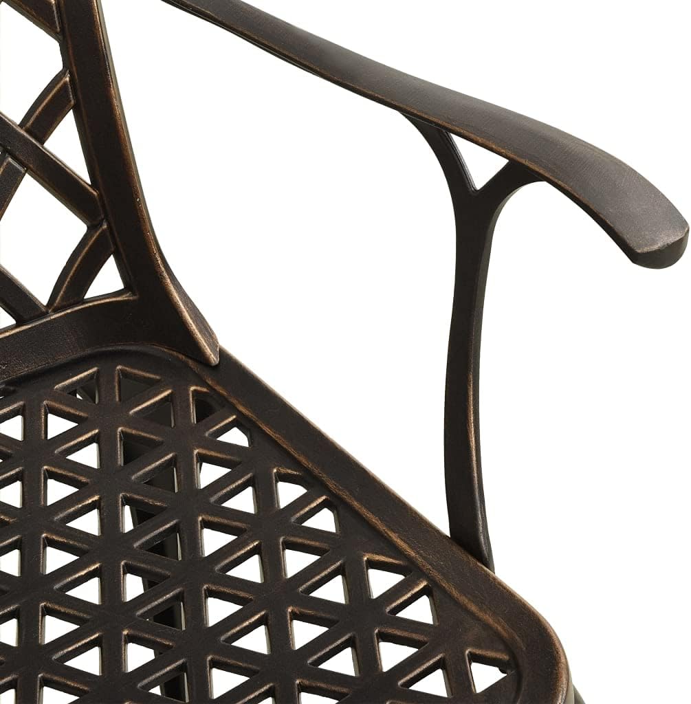 Patio Chairs Outdoor Furniture,Outdoor Chairs,Balcony Furniture,Patio Furniture Set,Front Porch Decor,Patio Furniture Set,2 pcs Cast Aluminum Bronze