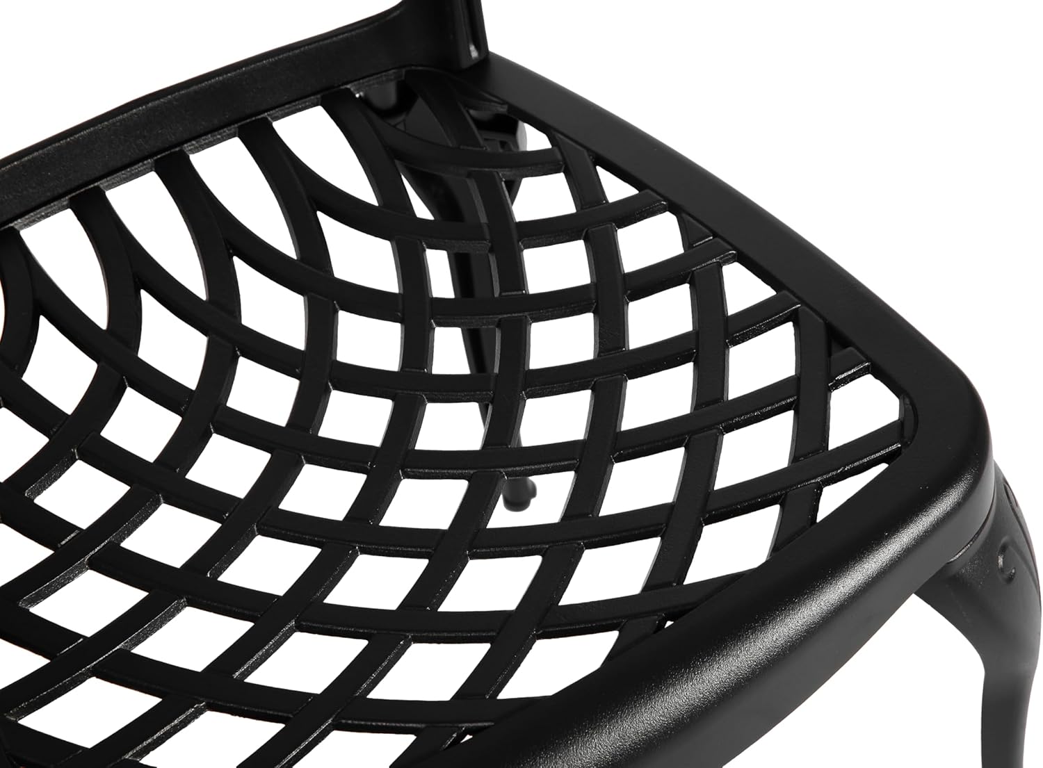 Black 3-Piece Rustproof Cast Aluminum Patio Bistro Set with Round Table & 2 Chairs