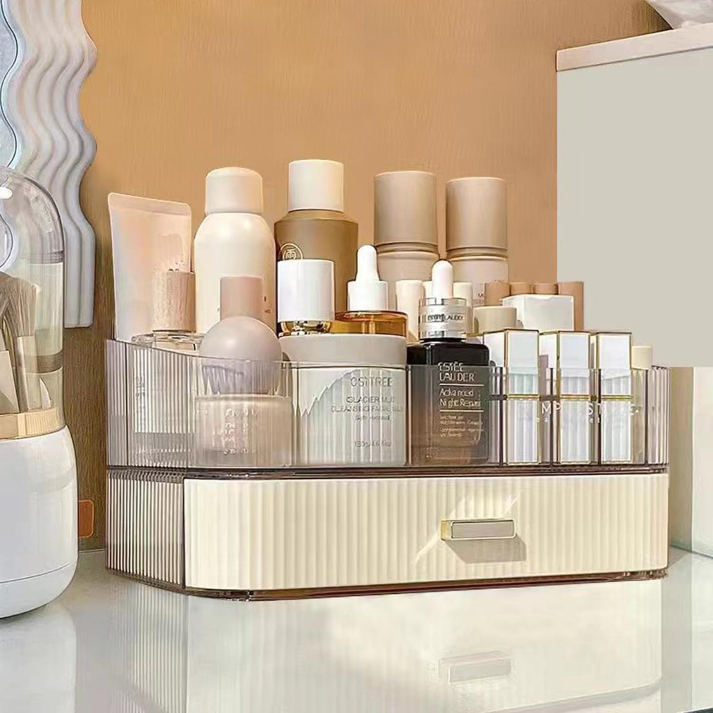 Makeup Organizer with Stackable Drawers, Bathroom Vanity Organizers and Storage, Ideal for Desk and Dresser Countertops, Great for Cosmetics, Skincare, Lipsticks, Nail Care - Green