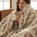Bedsure GentleSoft Fluffy Faux Fur Throw Blanket for Couch, Soft Fuzzy Fleece Blankets & Throws, Cream Bed Decor Cozy Gifts for Women Teen Girls, Minky Thick Warm Plush Gifts for Birthday, Anniversary