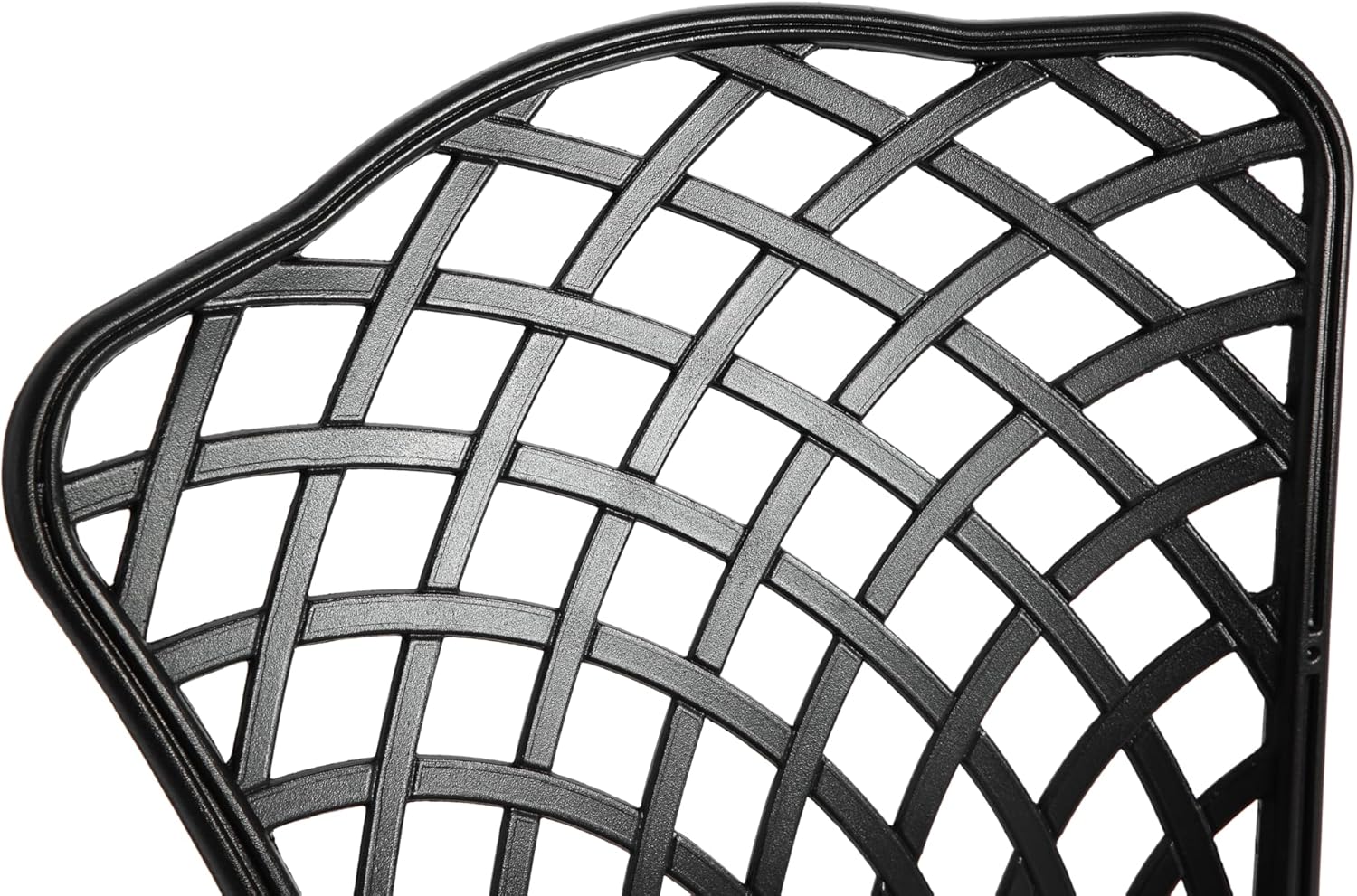 Black 3-Piece Rustproof Cast Aluminum Patio Bistro Set with Round Table & 2 Chairs