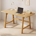 IOTXY Solid Wood Writing Table - 48" W x 24" D Minimalist Computer Desk for Home Office, Work, Study, Creativity, and PC Workstation, White