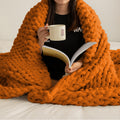 ATMOSURELY Ultra Soft Sage Green Chunky Knit Throw Blanket Cozy Fluffy Chenille Yarn Handmade Cable Knit Crochet Blanket for Bed Sofa Couch 50x60 Inches (Sage Green, 50"x60")